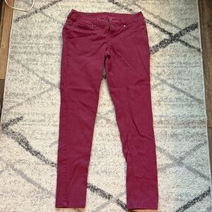 Maurices Women's Dark Red Skinny Jeans